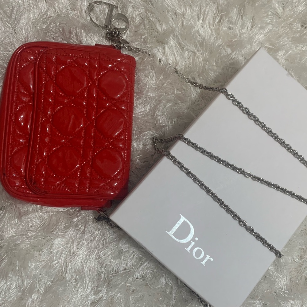 Dior patented leather small crossbody